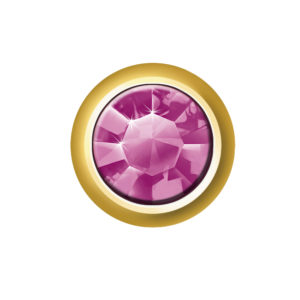 FEBRUARY - AMETHYST (GOLD EAR STUDS)