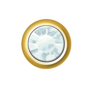 MARCH - AQUAMARINE (GOLD EAR STUDS)
