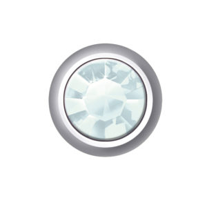 MARCH - AQUAMARINE (MINI SILVER EAR STUDS)