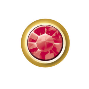 JULY - RUBY (GOLD EAR STUDS)