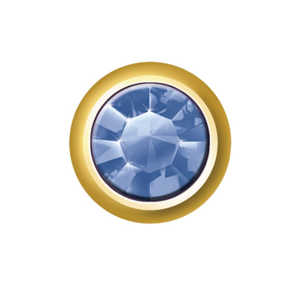 SEPTEMBER - SAPPHIRE (GOLD EAR STUDS)