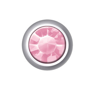 OCTOBER - PINK ZIRCON (MINI SILVER EAR STUDS)