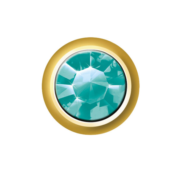 DECEMBER - LIGHT SAPPHIRE (GOLD EAR STUDS)