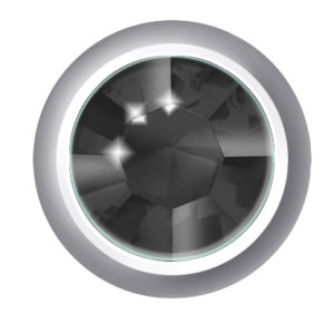 SILVER MINI BLACK STONE (CLAWSET  EAR STUDS)
