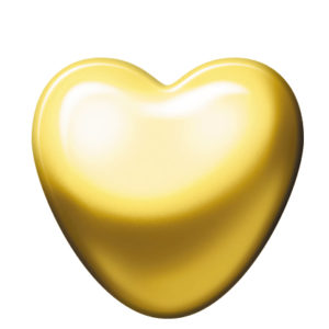 PLAIN HEART (GOLD SOLID EAR STUDS)