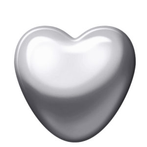 PLAIN HEART (SILVER SOLID EAR STUDS)