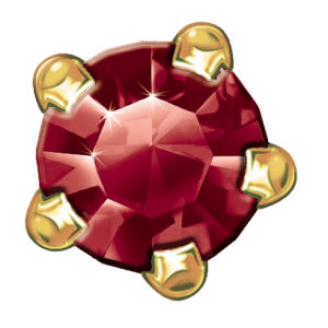 JANUARY - GARNET (GOLD CLAWSET  EAR STUDS)