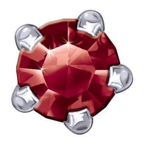 JANUARY - GARNET (SILVER CLAWSET  EAR STUDS)