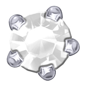APRIL - DIAMOND (SILVER CLAWSET  EAR STUDS)