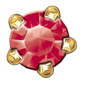 JULY - RUBY (GOLD CLAWSET  EAR STUDS)