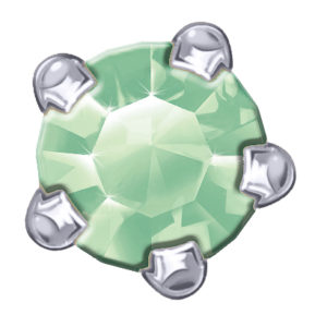 AUGUST - PERIDOT (SILVER CLAWSET  EAR STUDS)