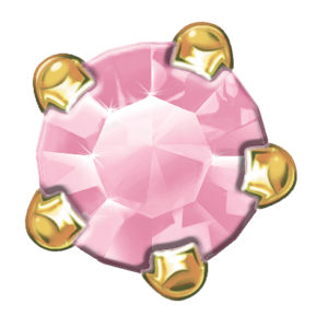 OCTOBER - PINK ZIRCON (GOLD CLAWSET  EAR STUDS)
